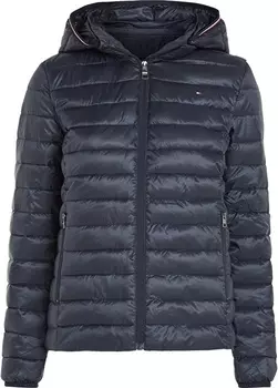 Синяя женская куртка-пуховик Tommy Hilfiger