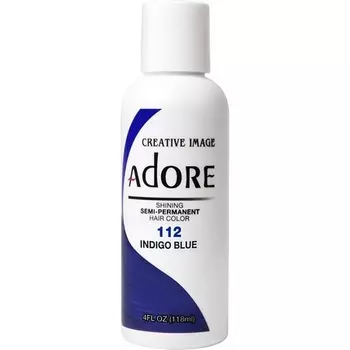 Сияющая полуперманентная краска для волос 112 Индиго Синий 118 мл Adore
