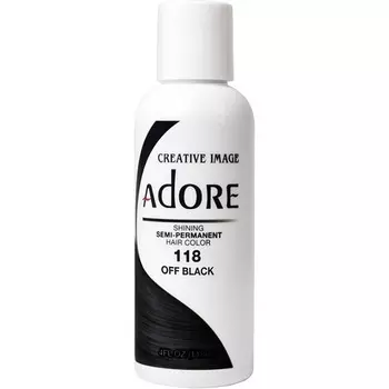 Сияющая полуперманентная краска для волос 118 оттенок Off Black Adore