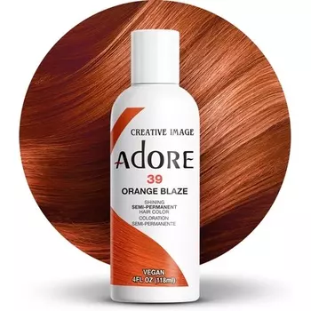 Сияющая полуперманентная краска для волос 39 Orange Blaze 118 мл Adore