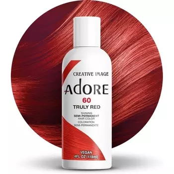 Сияющая полуперманентная краска для волос 60 Truly Red 118 мл Adore