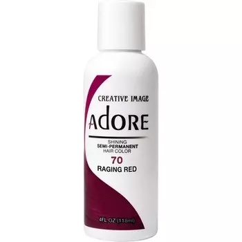 Сияющая полуперманентная краска для волос 70 Raging Red 118 мл Adore