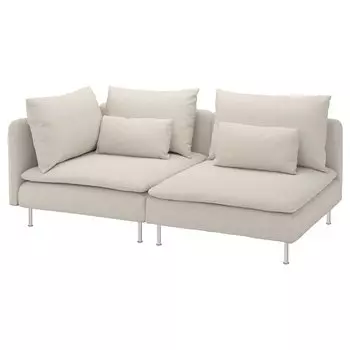 СЁДЕРХАМН 3-местный диван, открытый торец/Гуннаред бежевый SODERHAMN IKEA
