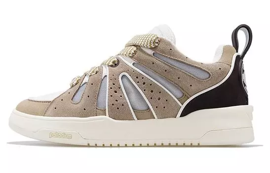 Скейтбординговые туфли мужские низкие коричневые/белые Palladium