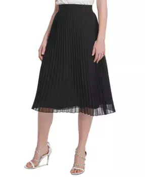 Складчатая юбка миди DKNY, черный