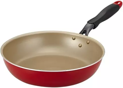 Сковорода Evercook, 11,0 дюймов (28 см), совместима со всеми источниками тепла (совместима с IH), сковорода с антипригарным покрытием, без ПФОК, красная дошиша DOSHISHA, Red
