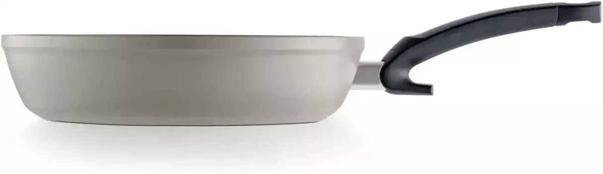 Сковорода Fissler "Ceratal Comfort", алюминий, (1 шт.), подходит для всех типов плит, включая индукционные, производство Германия 20 см + высота 9 см, серый