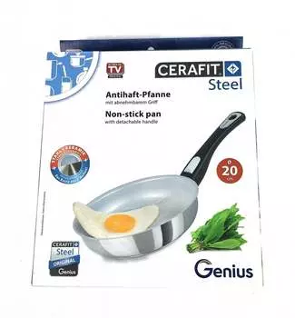 Сковорода Genius Cerafit Steel со съемной ручкой, 20 см, индукционная