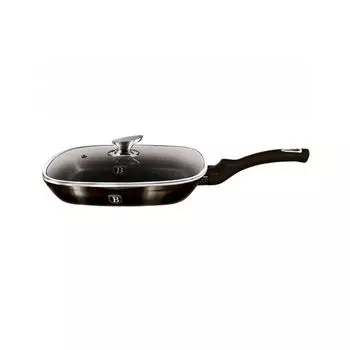 Сковорода-гриль BERLINGERHAUS с крышкой 28 см Shiny Black Collection BH-6612