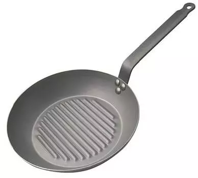 Сковорода Гриль carbon plus De Buyer, серебряный