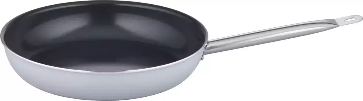 Сковорода GSW "Gastro Basic, Gastro Quality", алюминий, антипригарное покрытие VITAFLON QUARZIT без ПФАС, индукционная индукция 24 см + высота 6,5 см, серый/черный