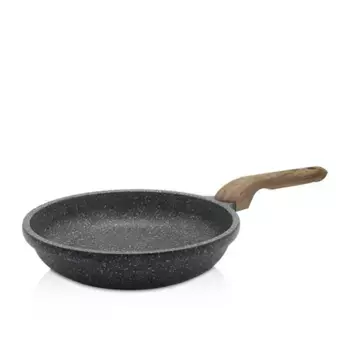 Сковорода Krger "Cast aluminium Pan Flat Texas", литой алюминий, (1 шт.), подходит для индукционных плит 24 см + высота 6 см, цвет anthrazit