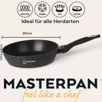 Сковорода Masterpan 20 см, черный