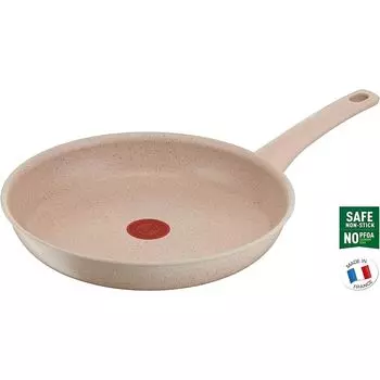 Сковорода Tefal G29306 Delight 28 см. Безопасное антипригарное покрытие. Тепловизионный дисплей температуры, подходит для индукционных плит, бежевый