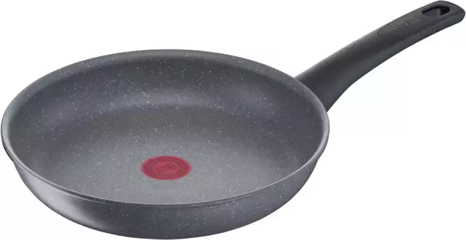 Сковорода Tefal "Здоровый Шеф", алюминий, (1 шт), уплотнение Mineralia+, термосигнал, индукция 20 см, серый