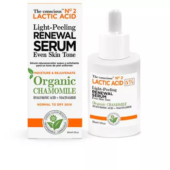 Скраб для лица Lactic acid light peeling renewal serum organic chamomile The conscious™, 30 мл