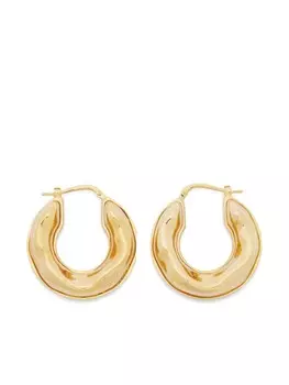 Скульптурные серьги-кольца Jil Sander, золотой