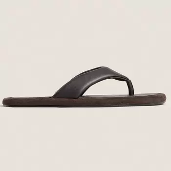 Сланцы Zara Home Leather, коричневый