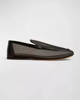 Слипоны Alessia в сетку Khaite, цвет Black Nude