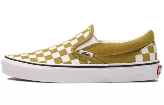 Слипоны Slip-On Classic Vans 'Checkerboard - Olive Oil'
