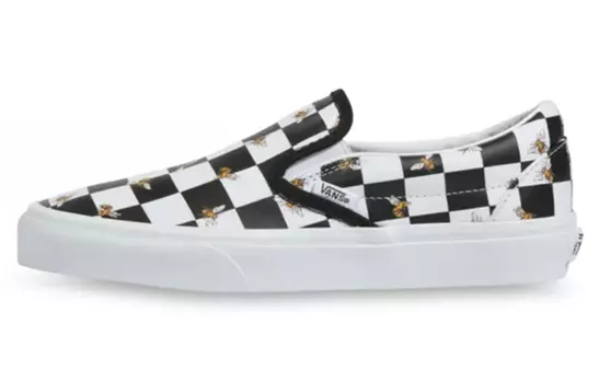 Слипоны Vans Classic Slip-On Bee Check 'Black White'