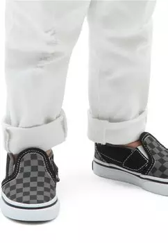 Слипоны Vans, шахматная доска, черный оловянный