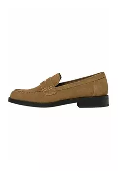 Слипоны With Penny Strap Stradivarius, бежевый