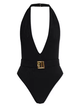 Слитный купальник Balmain, черный