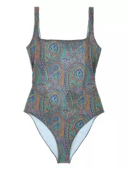Слитный купальник ETRO Paisley, зеленый