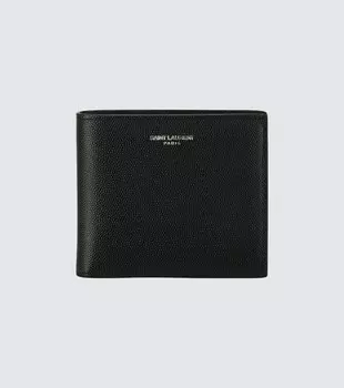 Сложенный кошелек Восток/Запад Saint Laurent, черный