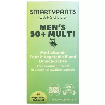 SmartyPants, Мультивитамины для мужчин старше 50 лет, 30 вегетарианских капсул