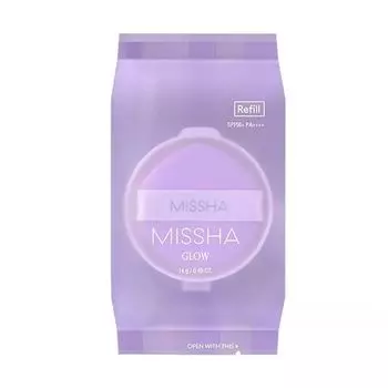 Сменная тональная основа Glow Cushion с губкой Missha, цвет sand