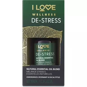 Смесь эфирных масел Wellness Destress с лемонграссом, розмарином и эвкалиптом 10 мл, I Love