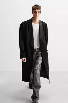 Смокинг-пиджак фрокт ZARA, черный