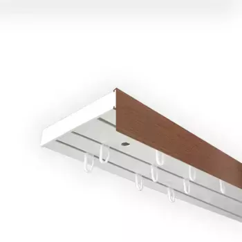 SN DECO GROUP Карниз для штор "Карниз SH с крышкой", 3 направляющие, фиксированный размер 580 см, белый