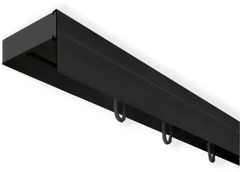 SN DECO GROUP Карниз для штор "Карниз SH с крышкой", 1 направляющая, фиксированный размер 510 см, черный
