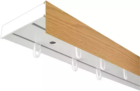 SN DECO GROUP Карниз для штор "Карниз SH (1) с панелью 5 см", 2 направляющие, фиксированный размер 600 см, белый
