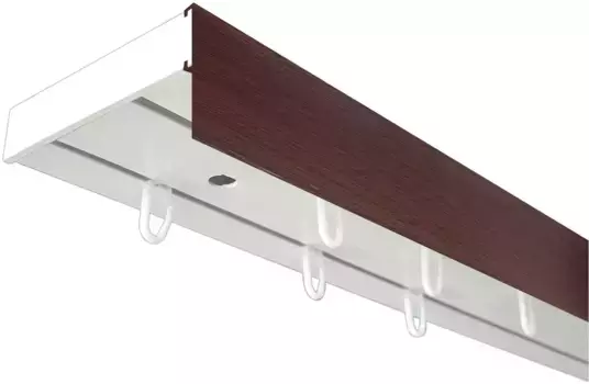 SN DECO GROUP Карниз для штор "Карниз SH (1) с панелью 5 см", 2 направляющие, фиксированный размер 360 см, белый