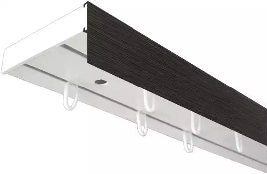 SN DECO GROUP Карниз для штор "Карниз SH (1) с панелью 5 см", 2 направляющие, фиксированный размер 600 см, белый/цвет/венге