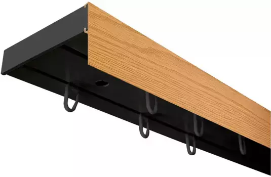 SN DECO GROUP Карниз для штор "Карниз SH с крышкой", 2 направляющие, фиксированный размер 480 см, черный
