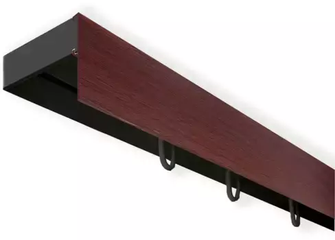 SN DECO GROUP Карниз для штор "Карниз SH с крышкой", 1 направляющая, фиксированный размер 180 см, черный