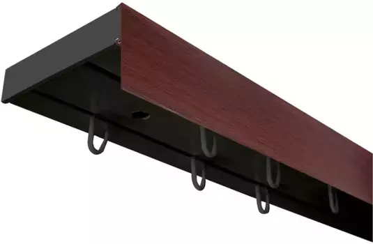 SN DECO GROUP Карниз для штор "Карниз SH с крышкой", 2 направляющие, фиксированный размер 240 см, черный
