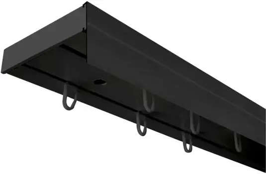 SN DECO GROUP Карниз для штор "Карниз SH (1) с панелью 5 см", 2 направляющие, фиксированный размер 540 см, черный