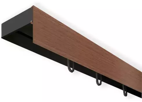 SN DECO GROUP Карниз для штор "Карниз SH с крышкой", 1 направляющая, фиксированный размер 240 см, черный
