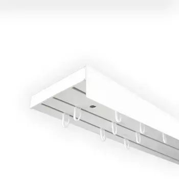 SN DECO GROUP Карниз для штор "Карниз SH (1) с панелью 5 см", 3 направляющие, фиксированный размер 200 см, белый