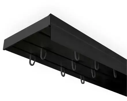 SN DECO GROUP Карниз для штор "Карниз SH (1) с панелью 5 см", 3 направляющие, фиксированный размер 450 см, черный