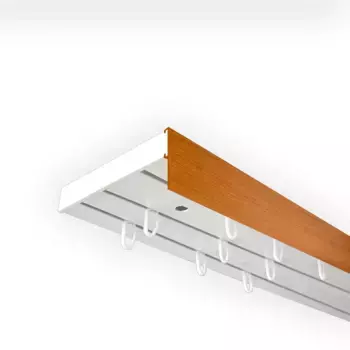 SN DECO GROUP Карниз для штор "Карниз SH (1) с панелью 5 см", 3 направляющие, фиксированный размер 150 см, белый