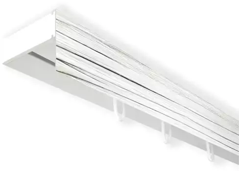 SN DECO GROUP Карниз для штор "Карниз SH с крышкой", 1 направляющая, фиксированный размер 450 см, белый/пепельный