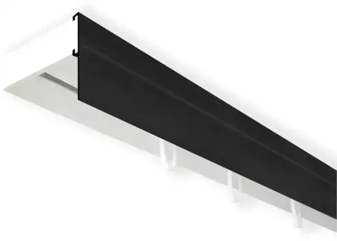 SN DECO GROUP Карниз для штор "Карниз SH с крышкой", 1 направляющая, фиксированный размер 360 см, белый/черный