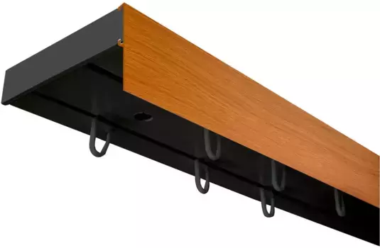 SN DECO GROUP Карниз для штор "Карниз SH с крышкой", 2 направляющие, фиксированный размер 300 см, черный